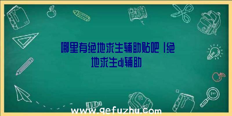 「哪里有绝地求生辅助贴吧」|绝地求生dj辅助